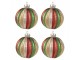 Set 4ks barevná skleněné vánoční koule Nostalgic Christmas - 8*8 cm Clayre & Eef
