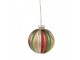 Christmas Bauble Set of 4 ? 8x8 cm Red Green Glass - 8,00 cm Clayre & Eef