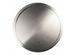 Tray ? 32x2 Cm Green Metal Flowers Round - 32,00 cm