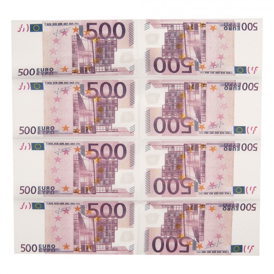 Papírové ubrousky 500 eur - 16*8*2 cm