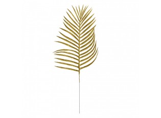 Vánoční zlatá umělá třpytivá dekorace palmový list - 21*2*51 cm