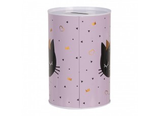 Money Box ? 10x15 Cm Pink Metal Cat - ? 10*15 cm