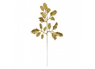 Vánoční zlatá umělá třpytivá větvička cesmína - 15*3*38 cm