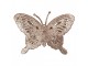 Vánoční měděná umělá třpytivá dekorace motýl - 12*2*9 cm Clayre & Eef