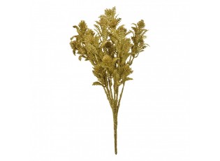 Vánoční zlatá umělá třpytivá větvička - 10*7*35 cm