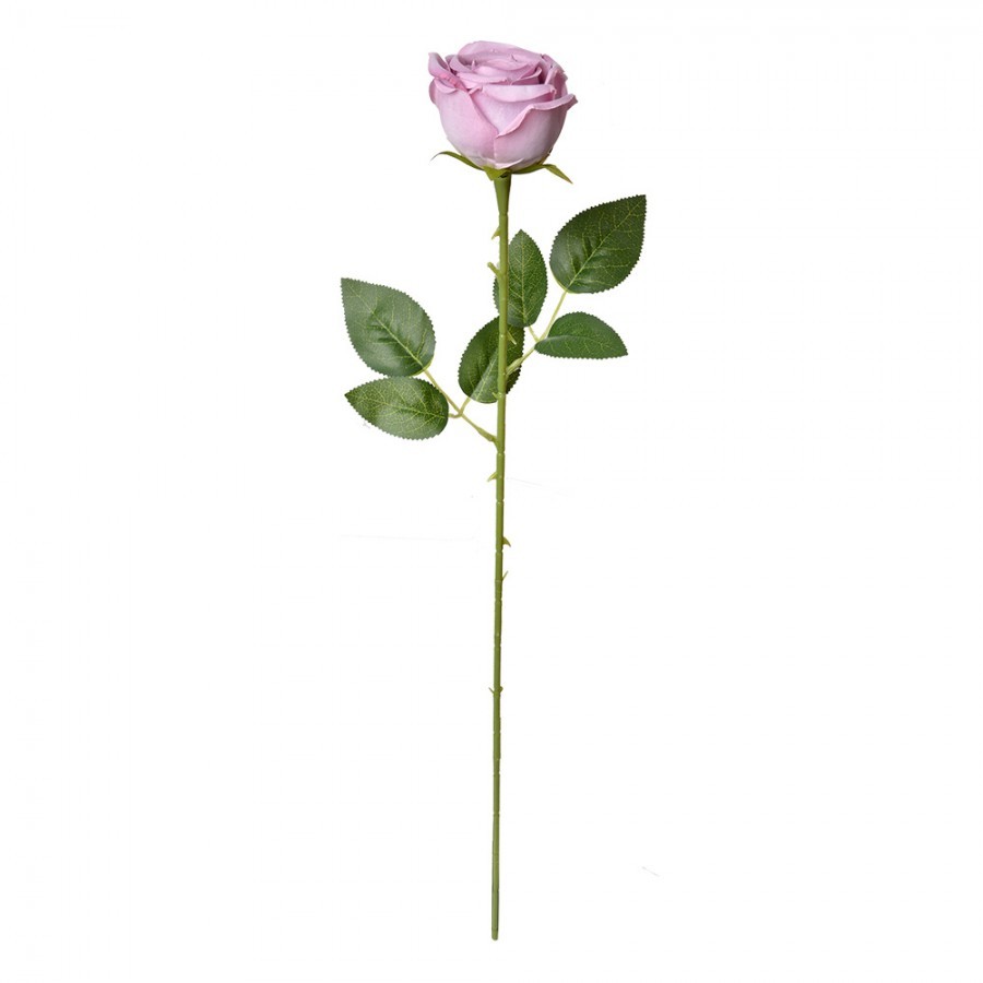 Dekorace umělá květina fialová růže Rose Purple - 9*9*61 cm