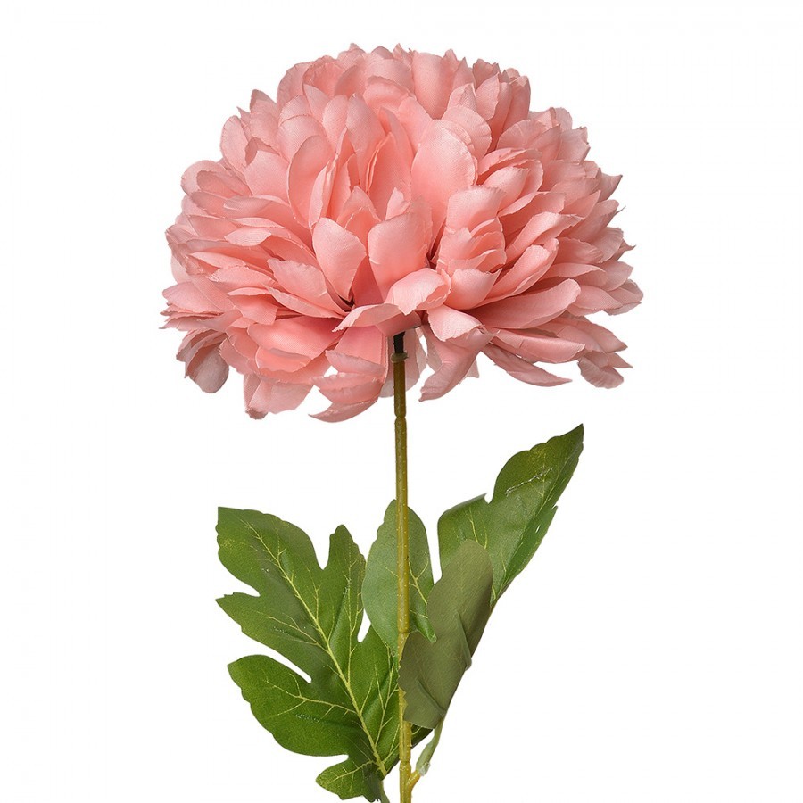 Dekorace umělá květina s růžovým květem - 15*15*80 cm