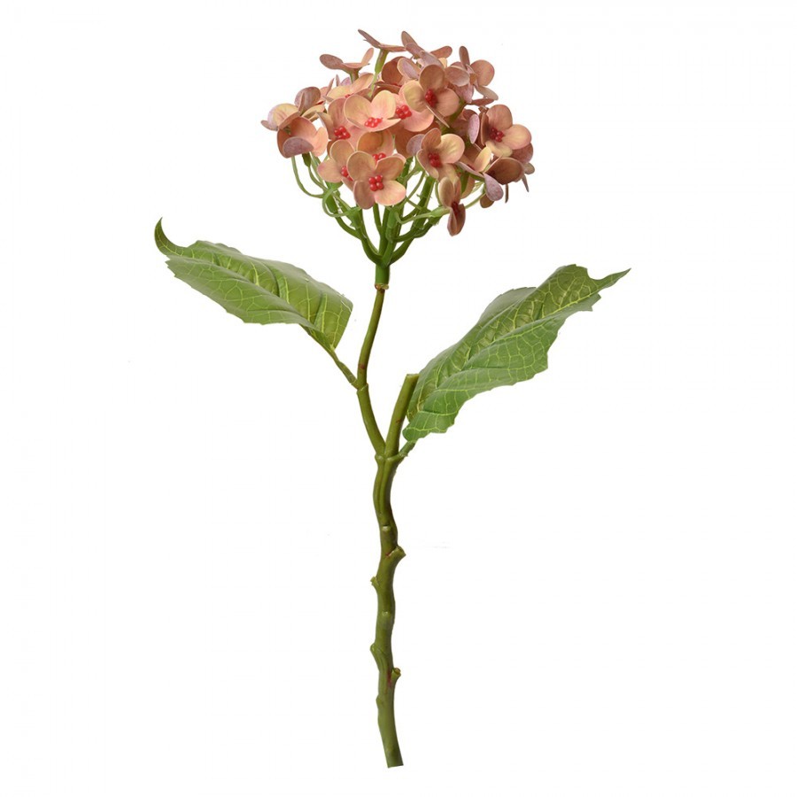 Dekorace umělé květiny s růžovooranžovými kvítky - 19*10*37 cm
