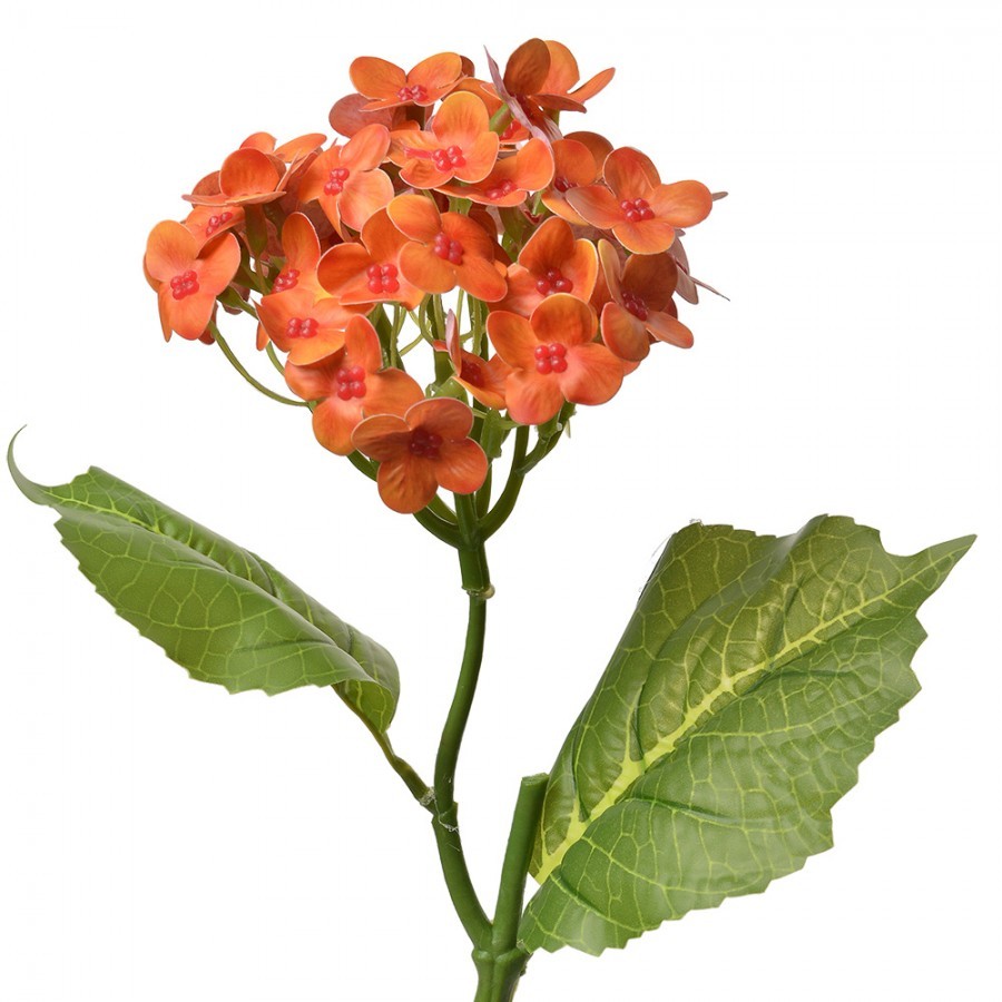 Dekorace umělé květiny s oranžovými kvítky - 19*10*37 cm