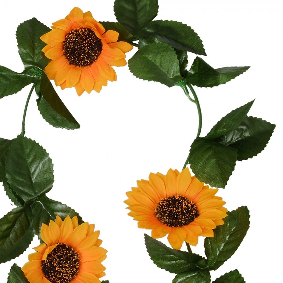 Dekorace umělá girlanda slunečnice Sunflowers - 200*14*5 cm