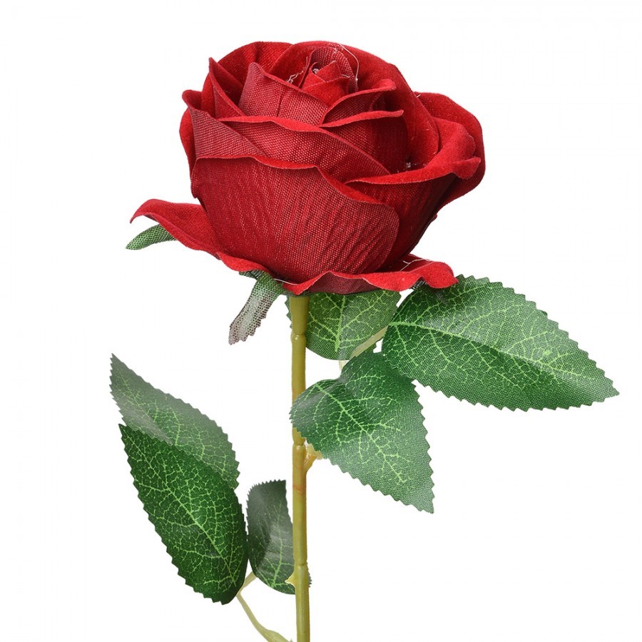 Vínová umělá květina růže Rosea - 8*8*50 cm