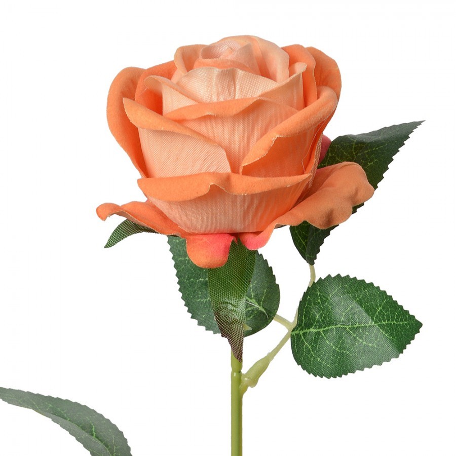 Oranžová umělá květina růže Rosea - 8*8*50 cm