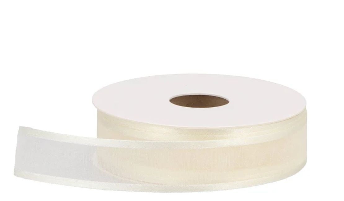 Krémová látková stuha Vivant Prego Ribbon - 22mm x 25m