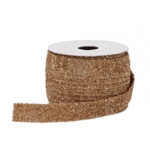 Zlatá látková stuha Vivant Crushta Ribbon - 20mm x 15m