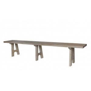 Přírodní lavice z recyklovaného dřeva Marseille - 240*32*45 cm