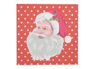 Červené puntíkaté ubrousky Santa Claus - 33*33 cm (20ks)