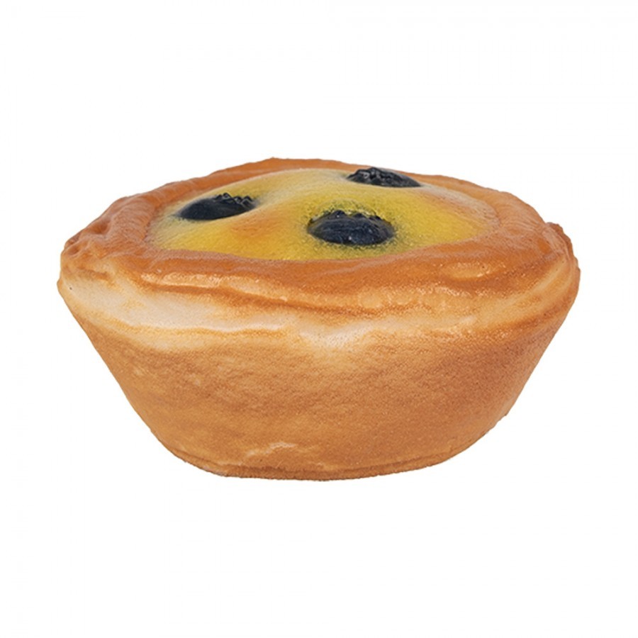 Dekorace umělý pečený dortík s borůvkami Cookie - Ø 8*4 cm