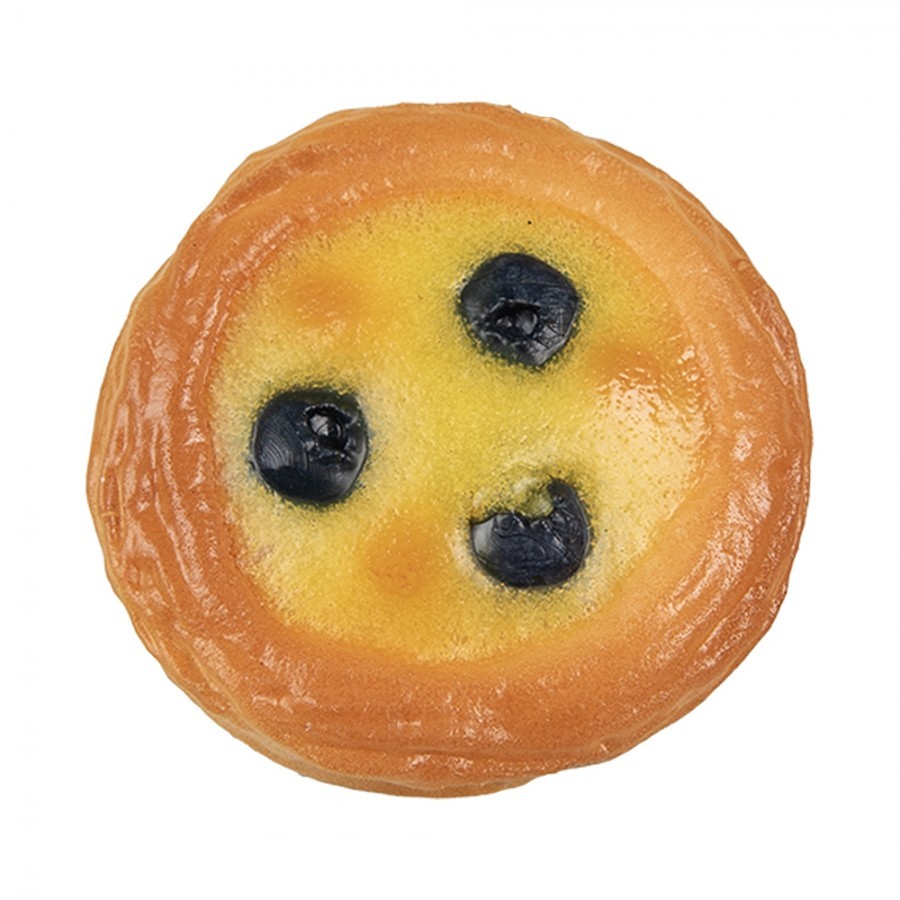 Dekorace umělý pečený dortík s borůvkami Cookie - Ø 8*4 cm