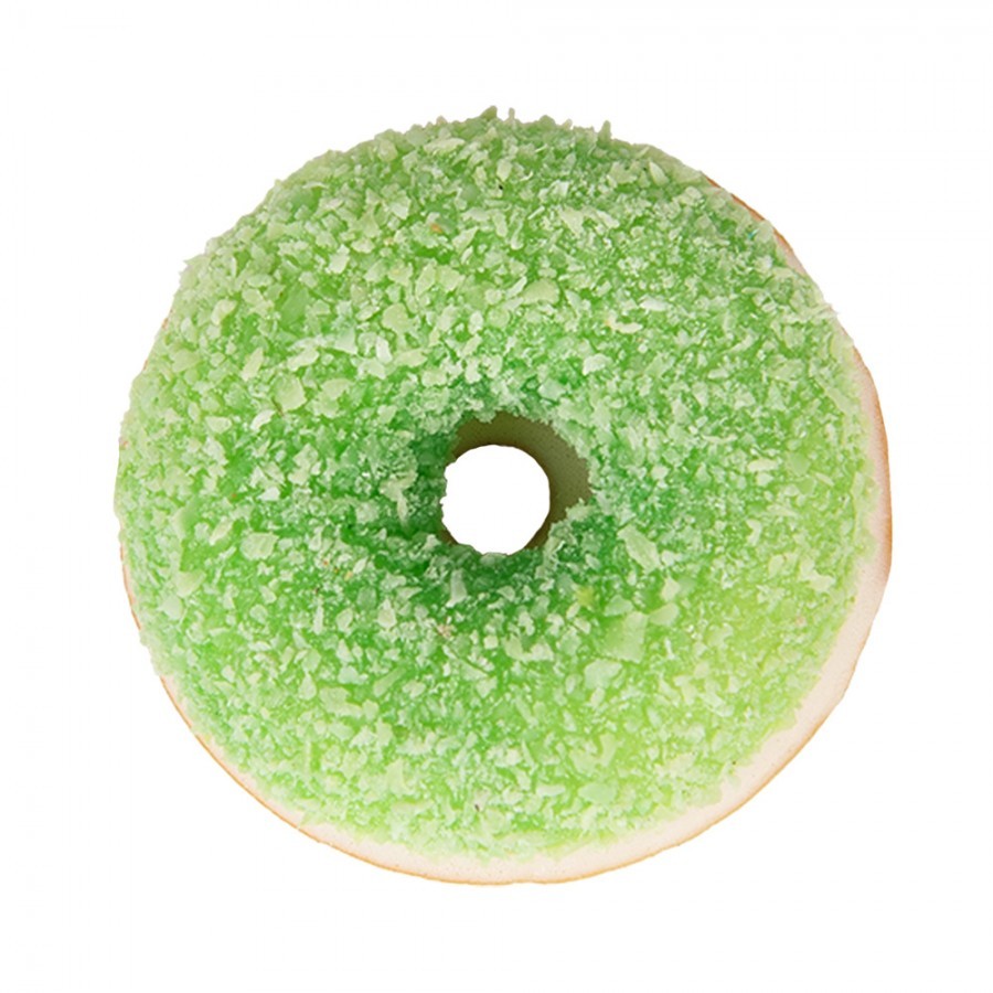 Dekorace umělý zelený donut s posypem Cookie - Ø 6*2 cm