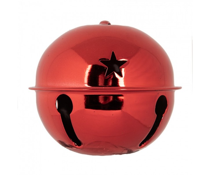 Christmas Ornament Bell ? 5x4 Cm Red Metal - ? 5*4 cm Clayre & Eef