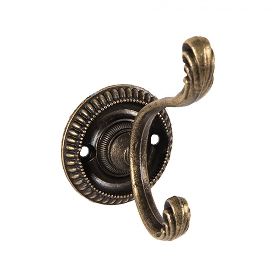 Mosazný antik kovový nástěnný háček - 4*6*7 cm