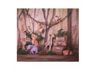 Dětské látkové pozadí Welcome to the Jungle - 180*1*210 cm