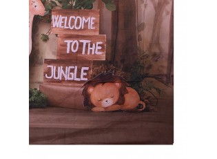 Dětské látkové pozadí Welcome to the Jungle - 180*1*210 cm