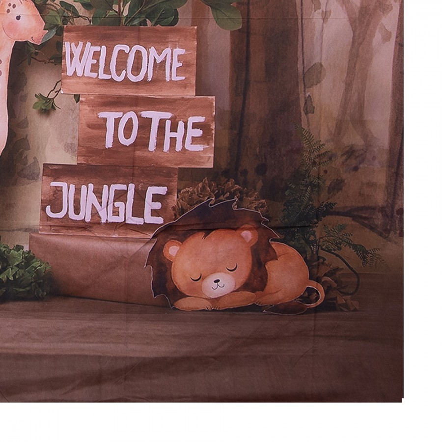 Dětské látkové pozadí Welcome to the Jungle - 180*1*210 cm