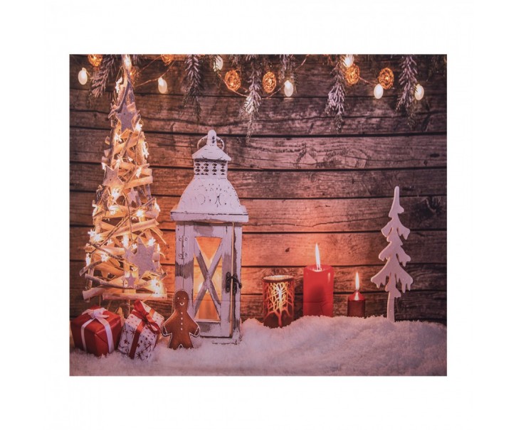 Vánoční látkové pozadí Christmas Wall Cloth - 180*1*210 cm Clayre & Eef