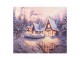 Vánoční látkové pozadí se zimní krajinou Christmas Wall Cloth - 180*1*210 cm Clayre & Eef