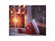 Vánoční látkové pozadí se santovo čepkou Christmas Wall Cloth - 180*1*210 cm Clayre & Eef