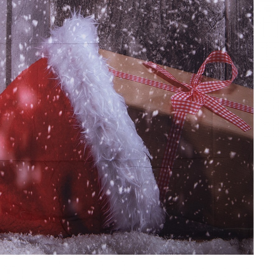 Vánoční látkové pozadí se santovo čepkou Christmas Wall Cloth - 180*1*210 cm
