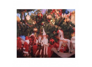 Vánoční látkové pozadí s houpacím koníkem Christmas Wall Cloth - 180*1*210 cm