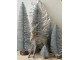 Stříbrný třpytivý stromek Tree silver XL - Ø 19*61 cm