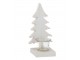 Bílý svícen s dřevěným stromkem Tree White - 10*9*20 cm