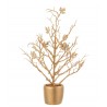 Zlatý dekorační stromek se třpytivými lístky Tree Glitt - 15*15*44 cm