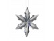 Skleněná závěsná ozdoba hvězda Snowflake - 7*1*8 cm