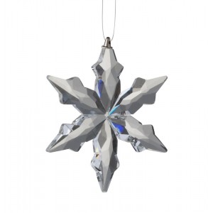 Skleněná závěsná ozdoba hvězda Snowflake - 7*1*8 cm