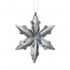 Skleněná závěsná ozdoba hvězda Snowflake - 7*1*8 cm