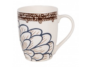 Bílý keramický hrneček - 12*8*10 cm / 300 ml