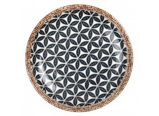 Breakfast Plate ? 21x3 Cm White Blue Ceramic - Kitchen