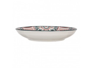 Breakfast Plate ? 21x3 Cm White Red Ceramic - Kitchen