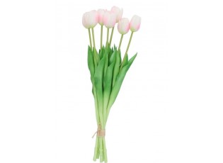 Kytice 7ks růžových realistických tulipánů Tulips - 43cm