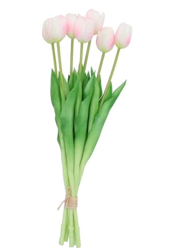 Kytice 7ks růžových realistických tulipánů Tulips - 43cm
