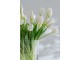 Kytice 7ks bílých realistických tulipánů Tulips - 45cm