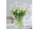 Kytice 7ks bílých realistických tulipánů Tulips - 43cm