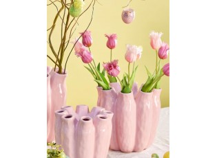 Kytice 5ks růžových realistických tulipánů Tulips Papagayo - 39 cm