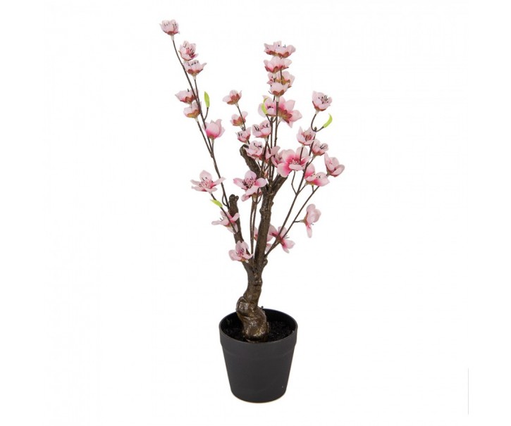 Dekorace umělý stromek třešeň s růžovými květy Cherry Blossom - 10*10*48 cm