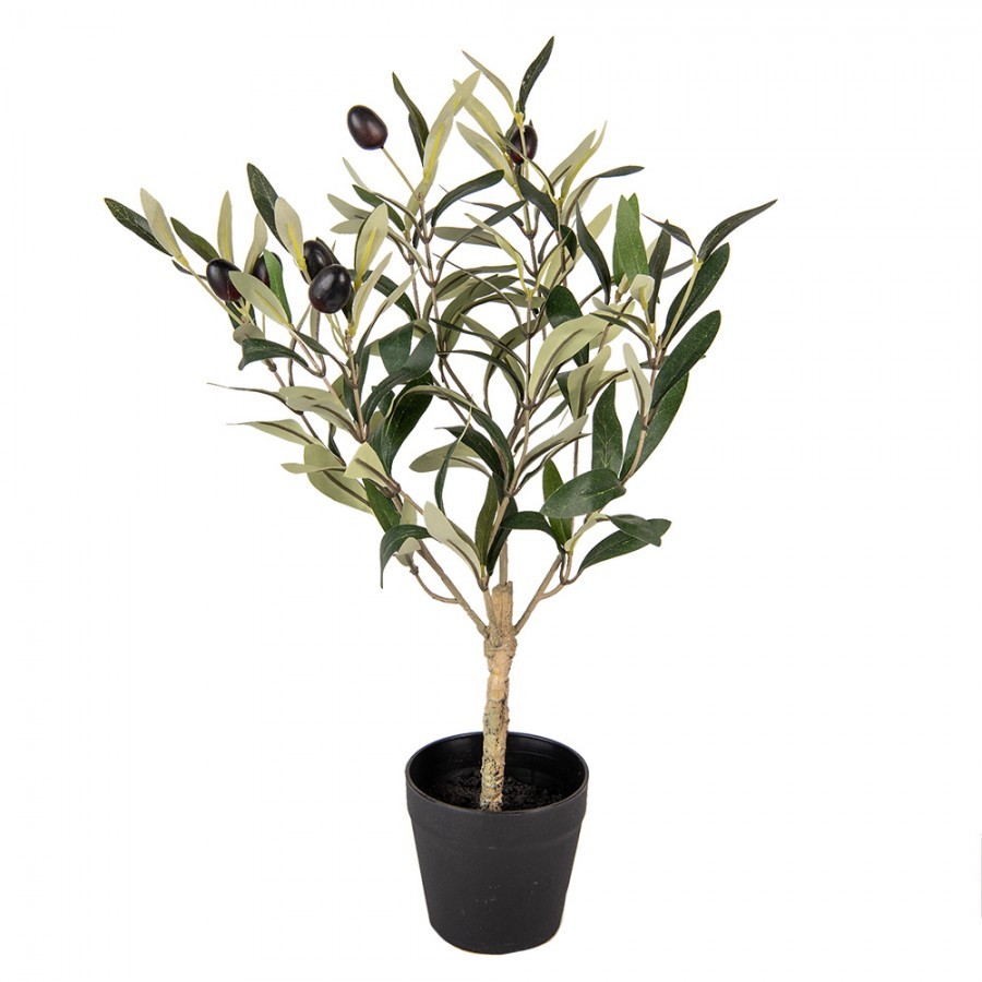 Dekorace umělý olivovník s olivami - 15*15*50 cm