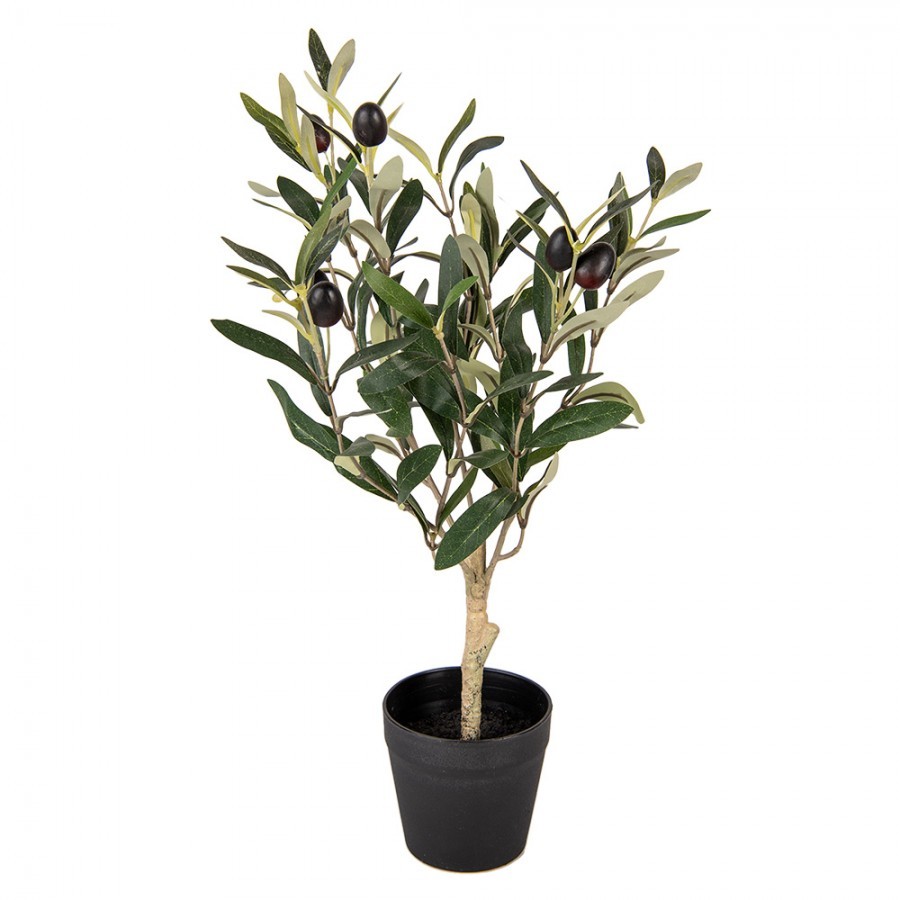 Dekorace umělý olivovník s olivami - 15*15*50 cm